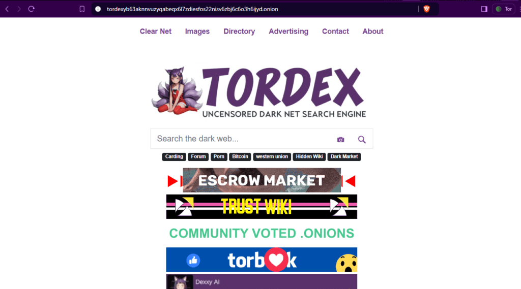 Tordex URL